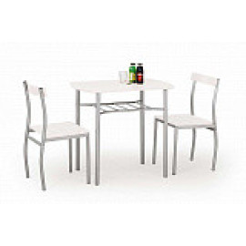 Комплект HALMAR LANCE (стол+ 2 стула) белый/серый, 