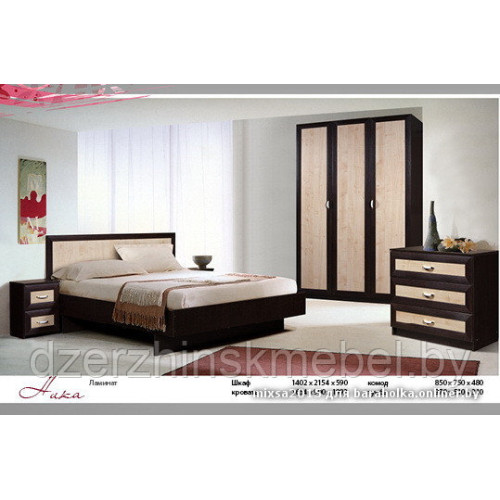 Кровать «Ника» от набора мебели для спальни «Ника». Производитель "Шаметько и Ко", РБ