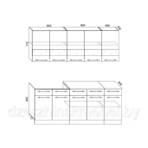 Кухня «Олеся» (Ясень темный). Производитель "Интерьер-центр", РФ