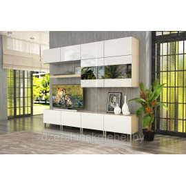 Модульная система Прато Белый глянец/Дуб сонома. Производство Россия Н