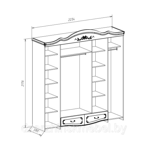 Набор мебели для спальни «Рим-5П». Производитель “Форест Деко Групп”, РБ