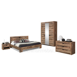 СПАЛЬНЯ ЛЮЧИЯ с 3-х дв.шкафом (КЕЙПТАУН/ВЕНГЕ)). ХИТ ПРОДАЖ! Россия Олмеко