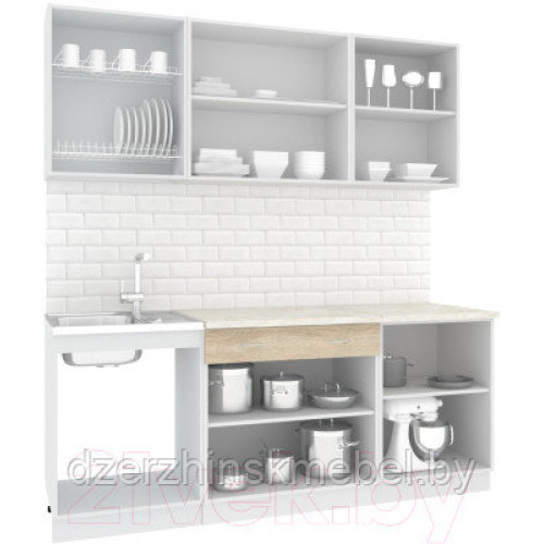 Кухня «Марта-2» 2,1м. (бежевый). Производитель "МебельПарк", РФ