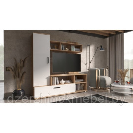 Гостиная Мини Дуб крафт/Белый глянец Производство Россия.м