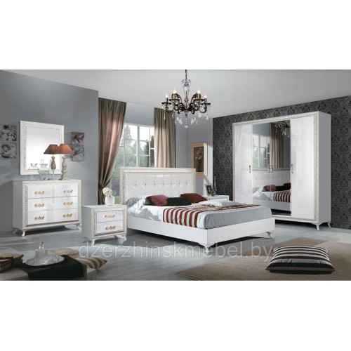 Набор мебели для спальни «Дана-4» (белый глянец)