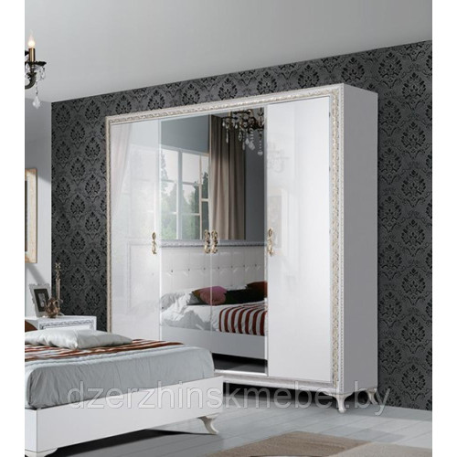 Набор мебели для спальни «Дана-4» (белый глянец)