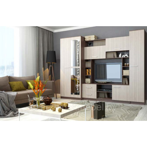 Гостиная «Марта-11» (сосна карелия). Производитель "Интерьер-центр", РФ